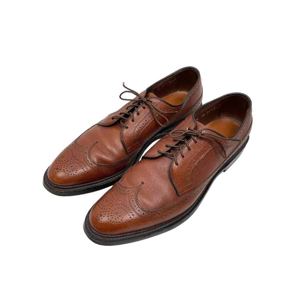 Allen Edmonds | AA Narrow MacNeil Brown Leather Long Wingtip Oxfords Dress Shoes